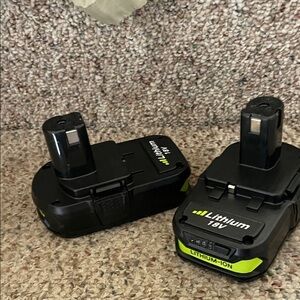 Lithium 18V Black and Green Battery Pack